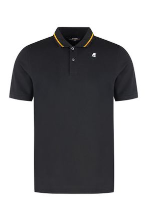 K-Way Black Solid Shirt Collar Polo