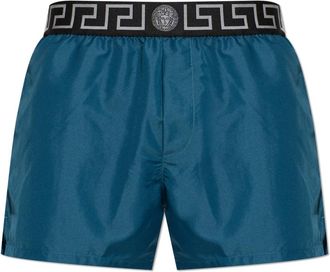 Versace Heren, Badkleding, Blauw, Maat: M Nylon