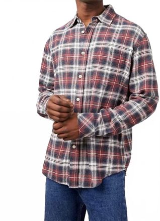 Rails Lennox Shirt In Red Shadow Melange