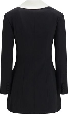 Self Portrait Womens Mini Blazer Dress Black Wool
