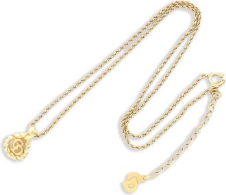 Dior Collana con pendente logo anni 2010 - Oro