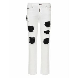 Philipp Plein Hombre, Vaqueros, Blanco, Talla: W29