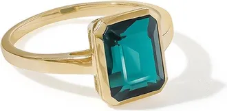 Tiramisu Plated 2.40 Ct. Tw. London Blue Quartz Solitaire Ring