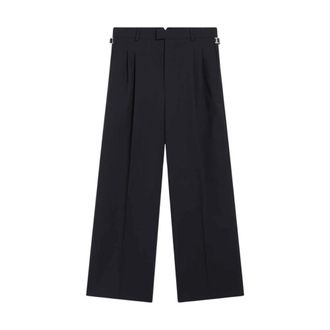 Ami Broeken, Heren, Grijs, S, Wol, Pantalone Regolare