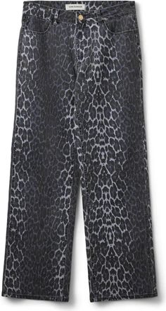 Sofie Schnoor Luipaardprint Broek Blauw - Dames - Straight fit broeken - Veelkleurig - S - Broeken
