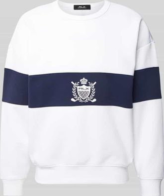 Polo Ralph Lauren Sweatshirt mit Label-Print in Weiss, Größe XL
