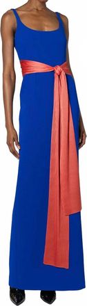 Roksanda Ilincic Aven Maxi Dress In Blue