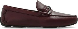 Ferragamo Salvatore Ferragamo Mens Nebbiolo Leather Gancini Ornament Drivers, Size 6