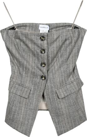 Marella Grey Viscose-Blend Fatuo Top