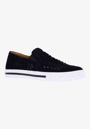 L'Amour Des Pieds Womens Karsha Sneaker In Black Suede/patent