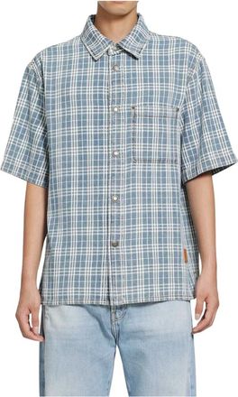 Burberry Heren, Overhemden, Blauw, Maat: M Denim