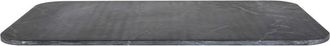 Maisons du monde Tablero de mesa profesional rectangular de m&aacute;rmol negro, 4 personas, L. 120