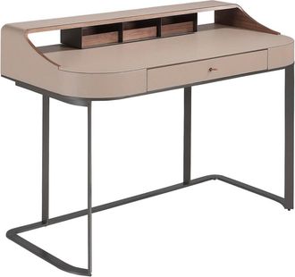 Angel Cerd&aacute; Escritorio tocador polipiel, nogal y acero gris