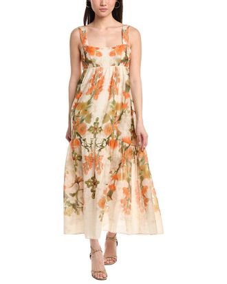 Marchesa Ramie Sleeveless Maxi Dress