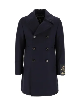 Sealup Genova Virgin Wool Double-Breasted Peacoat