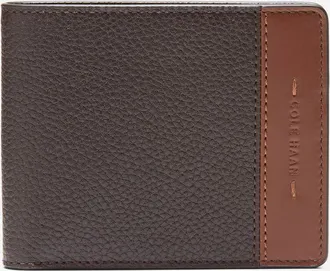 Cole Haan Mens Triboro Leather Wallet - Brown