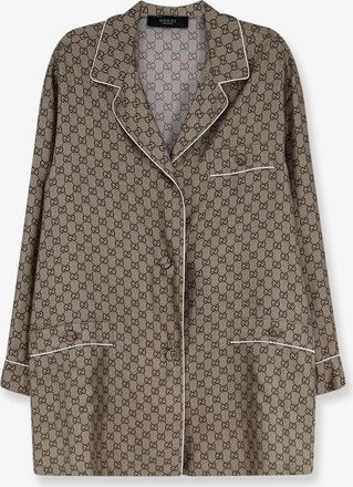 Gucci Camicia in seta con stampa GG - GUCCI - gender_Woman
