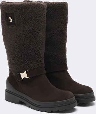 Bogner St. Moritz suede and shearling boots