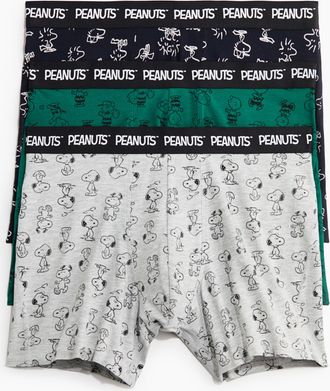 H&M 3er-Pack Trunks aus Baumwolle mit Motivprint - Grau