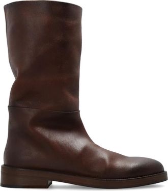 Mars&egrave;ll Tubetto Enkellaarzen - Dames - Hoge Laarzen - Bruin - 38 EU - Leer - Schoenen