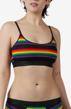 TomboyX Low Cut Soft Bralette in Stripe Unbound at Nordstrom, Size X-Large
