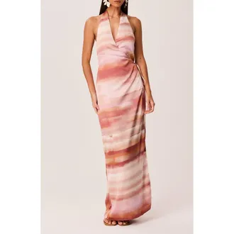 SNDYS Atlanna Wrap Maxi Dress in Shell Print at Nordstrom, Size X-Small