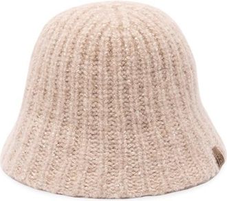 Brunello Cucinelli Diamond Yarn Cashmere Rib Knit Bucket Hat