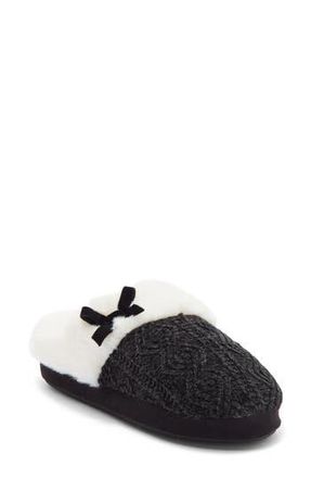 Rachel Roy Chenille Knit Slipper in Black at Nordstrom Rack, Size 11/12