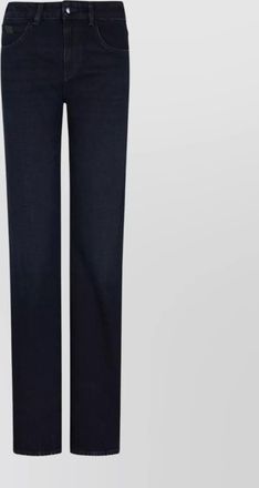 Emporio Armani denim slim-fit straight-leg trousers