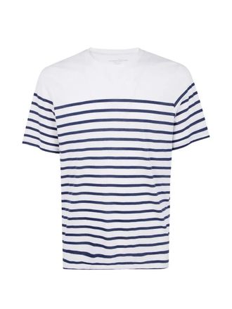 Majestic Ighe And Solid Carre Round Neck Sweater