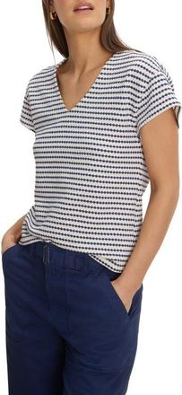Nic+Zoe Diamond Stripe Top in Indigo Multi at Nordstrom, Size Xx-Large