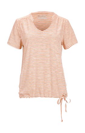 Killtec T-Shirt KILLTEC WMN TSHRT F, Damen, Gr. 36, rot (lachs), Obermaterial: 94% Polyester, 6% Elasthan, Rundhals, Shirts T-Shirt, Gestreiftes, schnelltrock