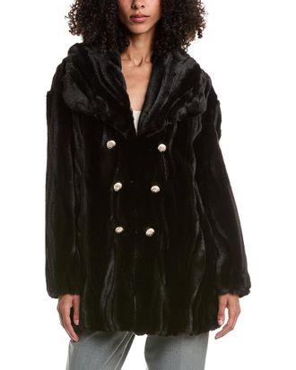 Joseph Ribkoff Faux Fur Textured Coat