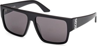 GCDS Zwarte zonnebril Gd 0063 Model 01A - unisex - Zonnebrillen - Zwart - 57 MM - Accessoires