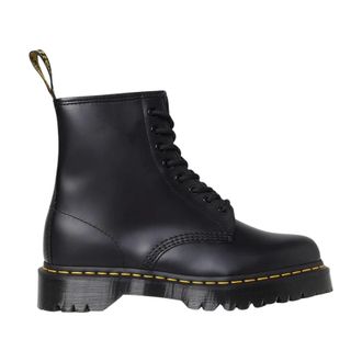 Dr. Martens Lace-up Boots, female, Black, Size: 6 US Leather Lace-Up Boots with Rubber Sole