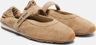 Miu Miu Plume suede ballet flats