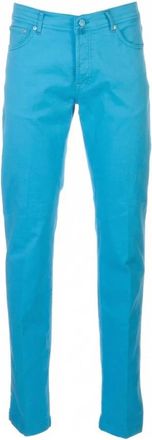 Kiton Slim-fit jeans - Heren - Slim Fit Jeans - Blauw - W33 - Denim - Jeans