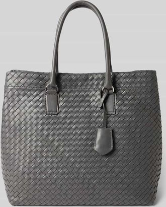 Abro Abro Shopper mit Logo-Applikation Modell Rooftop in Dunkelgrau, Größe 1