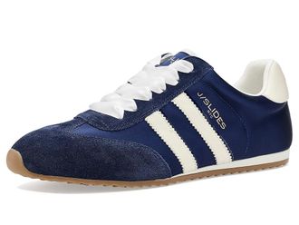 J/Slides Peggy Womens Shoes Blue/White : 7.5 M, Suede/Synthetic