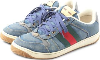 Gucci 2000s Screener Web-detail sneakers - Blue