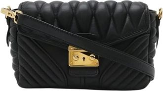 Miu Miu Pre-owned Nappa Biker 2way shoulder bag - - Pre-owned - Donna - Nero - ONE SIZE