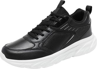 Generic Men Casual Shoes Fashionable Pattern and Pure Color Lace Up Thick Sole Flat Bottom Comfortable Sports Shoes (White, 6.5)-2