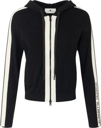 Elisabetta Franchi Truien & Vesten, Dames, Zwart, M, Zip-throughs