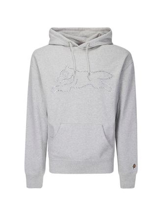 Icecream Grey Embellished Logo Hoodie