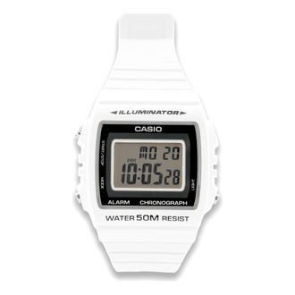 Casio Casio Retro Stylish Simplicity Digital Cube Watch White W-215H-7AJH