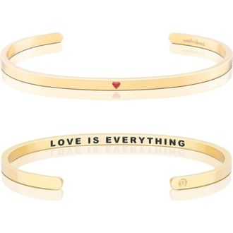 Mantra Love Is Everything bracelet in Yellow Gold at Nordstrom