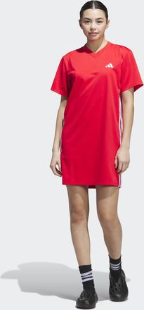 adidas Shirtkleid ADIDAS SPORTSWEAR W SC SHIFT DRES, Damen, Gr. XL, N-Gr, rot (pure ruby), Obermaterial: 100% Polyester, Kleider Shirtkleid, f&uuml;r Erwachsene, 