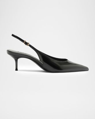 Schutz Paola 65MM Patent Leather Slingback Pumps