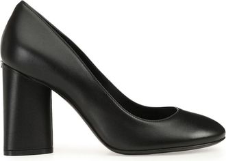 Sergio Rossi Pilier leather pumps - women - Kid Leather/Lamb Skin/Leather - 37.5 - Black