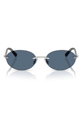 Tiffany & Co. 56mm Oval Sunglasses in Silver at Nordstrom